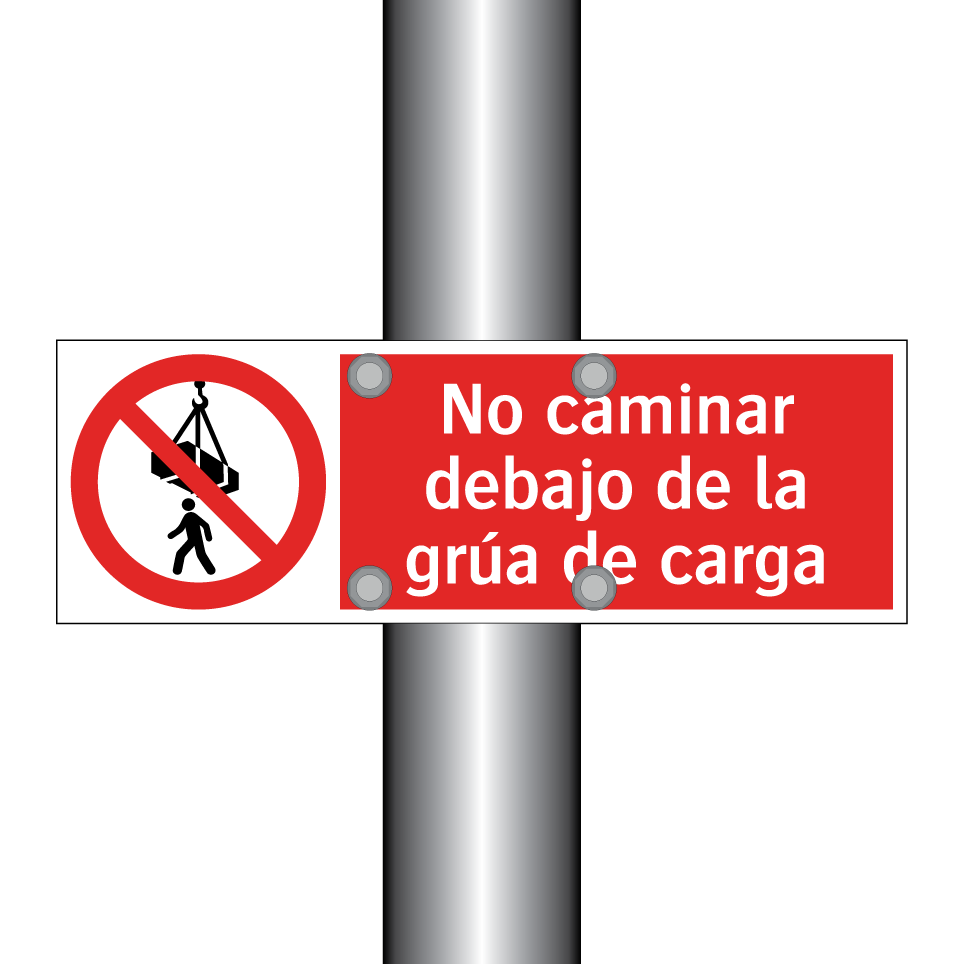No caminar debajo de la grúa de carga