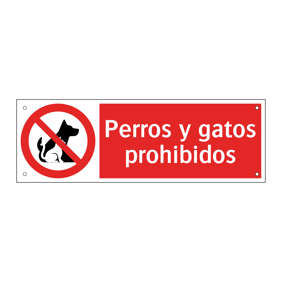 Perros y gatos prohibidos