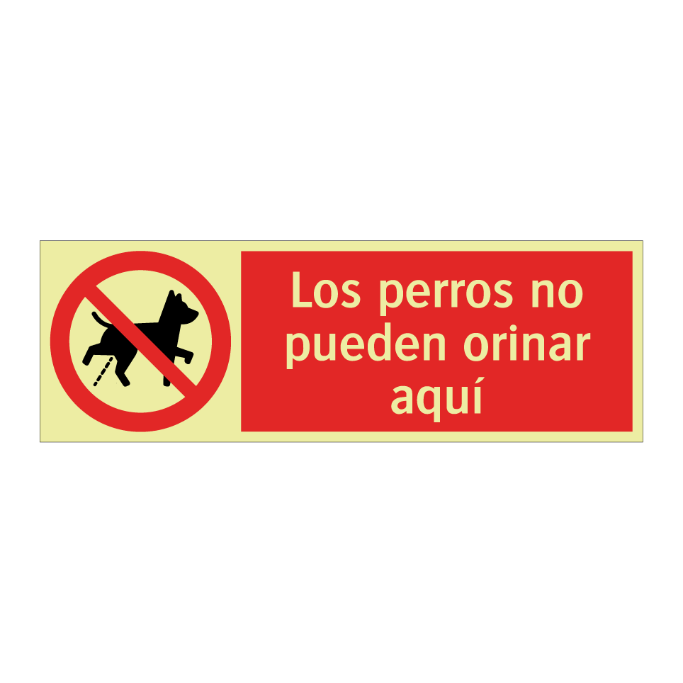 Los perros no pueden orinar aquí