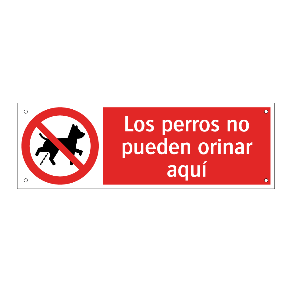 Los perros no pueden orinar aquí