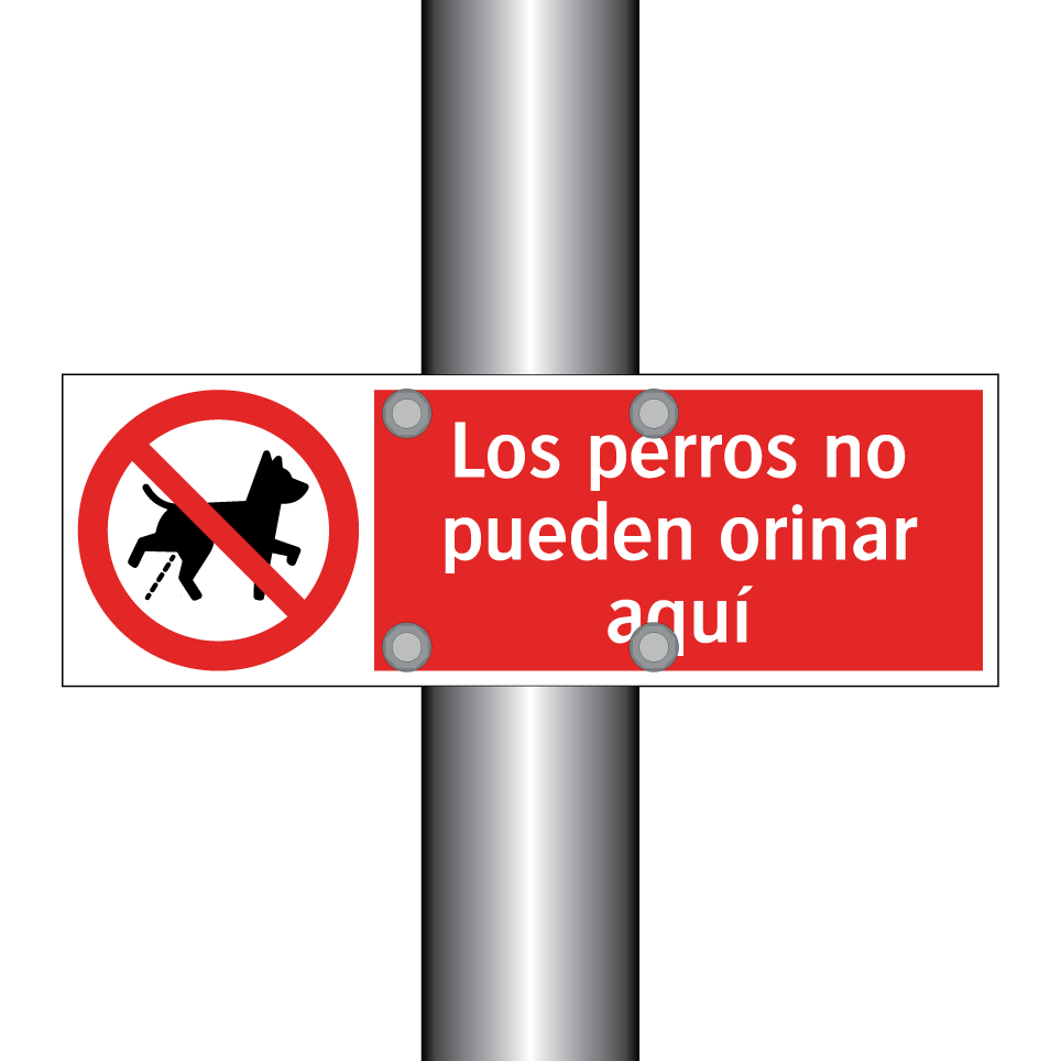 Los perros no pueden orinar aquí