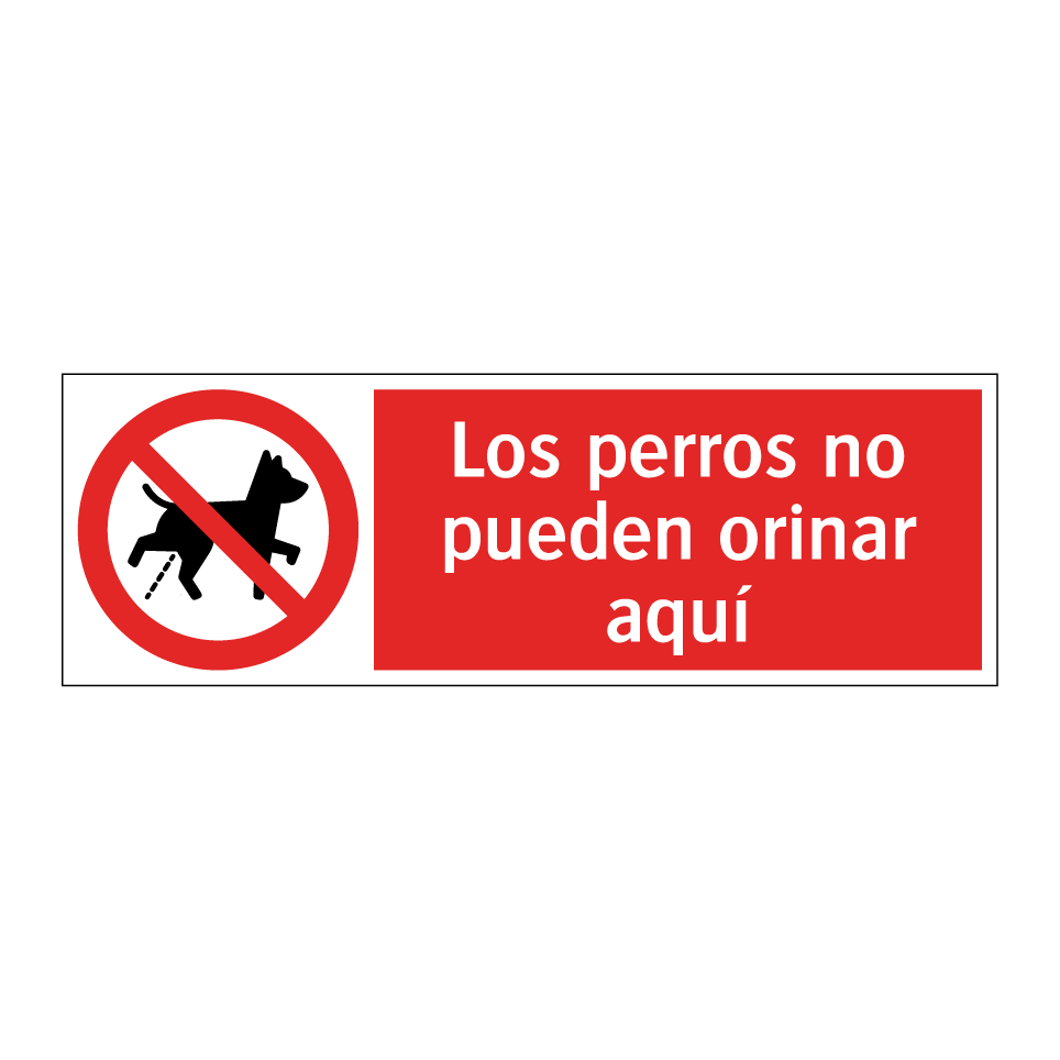 Los perros no pueden orinar aquí