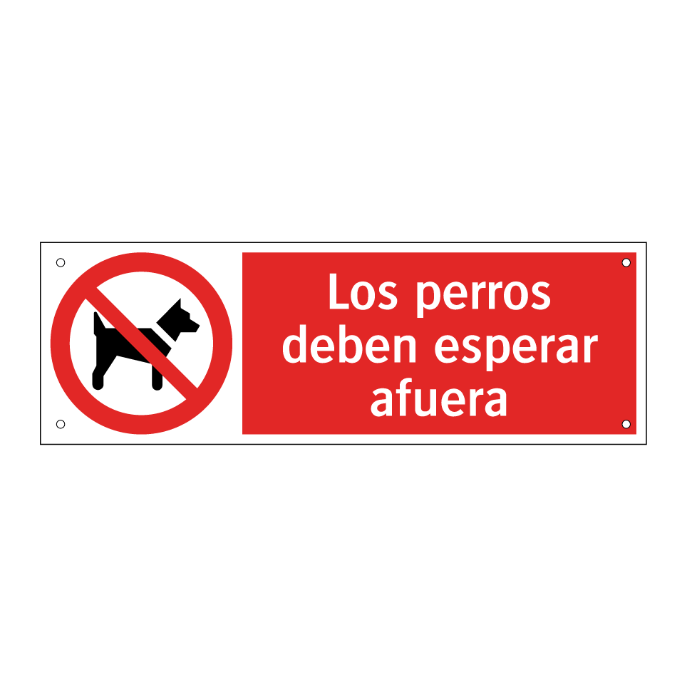 Los perros deben esperar afuera