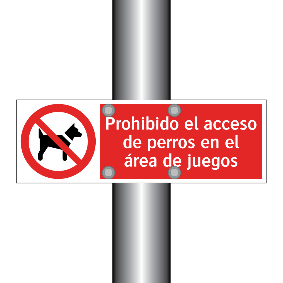 Prohibido el acceso de perros en el área de juegos