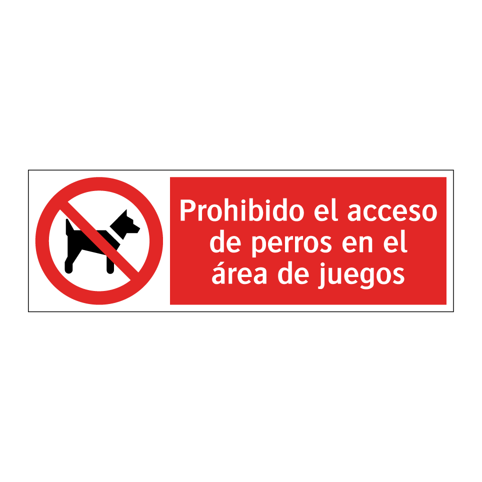 Prohibido el acceso de perros en el área de juegos