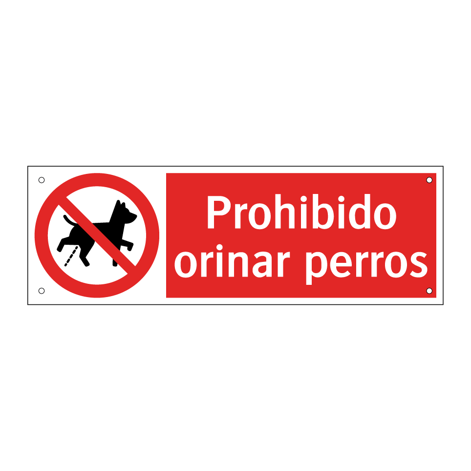 Prohibido orinar perros