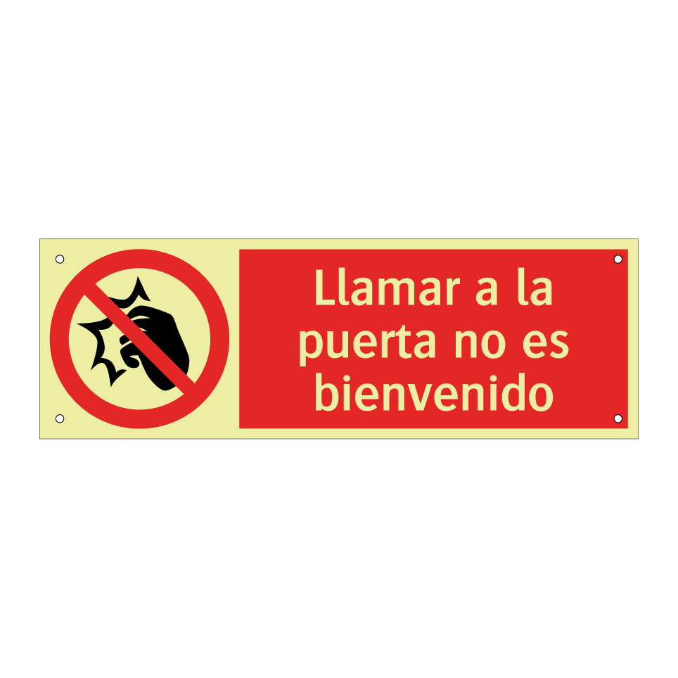 Llamar a la puerta no es bienvenido
