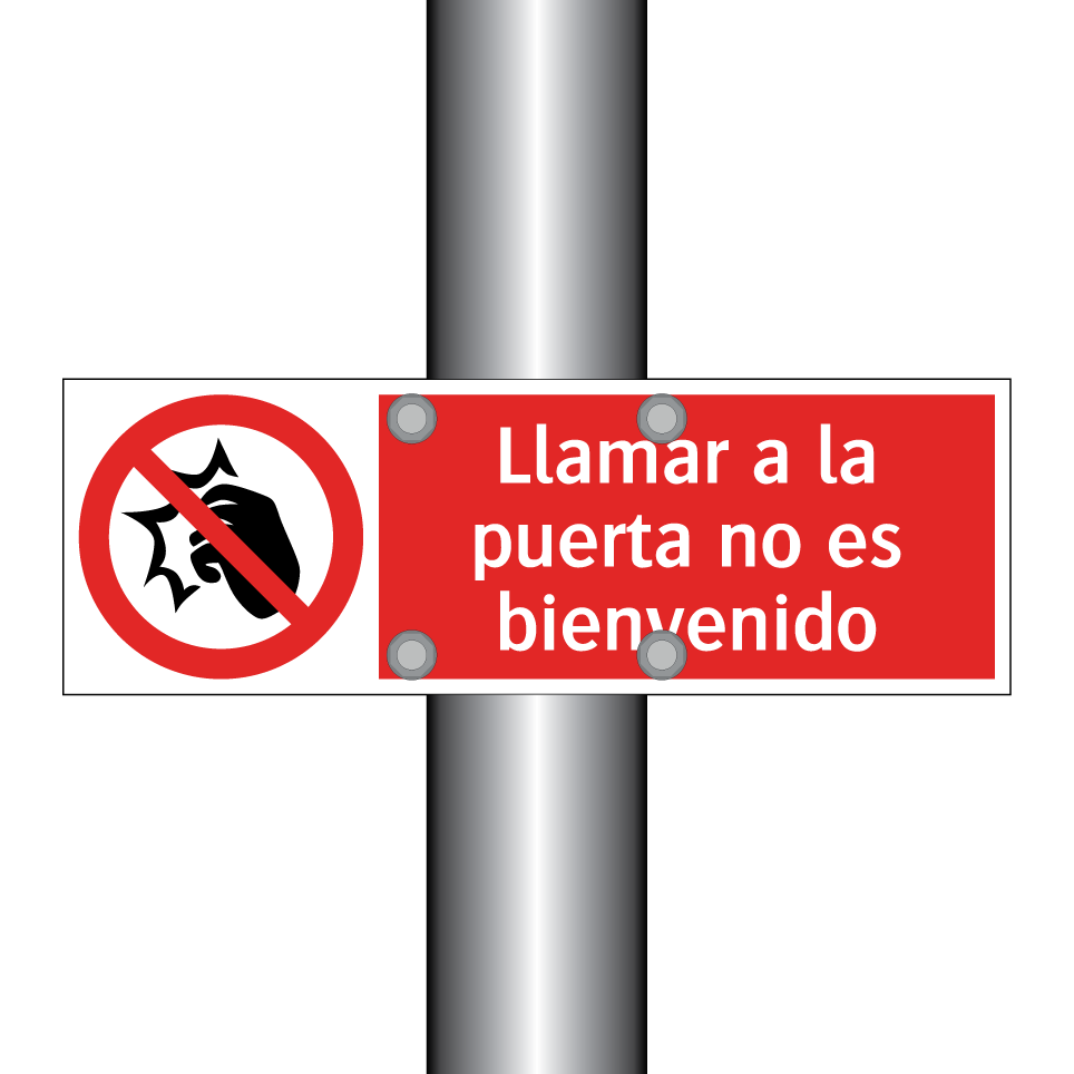 Llamar a la puerta no es bienvenido