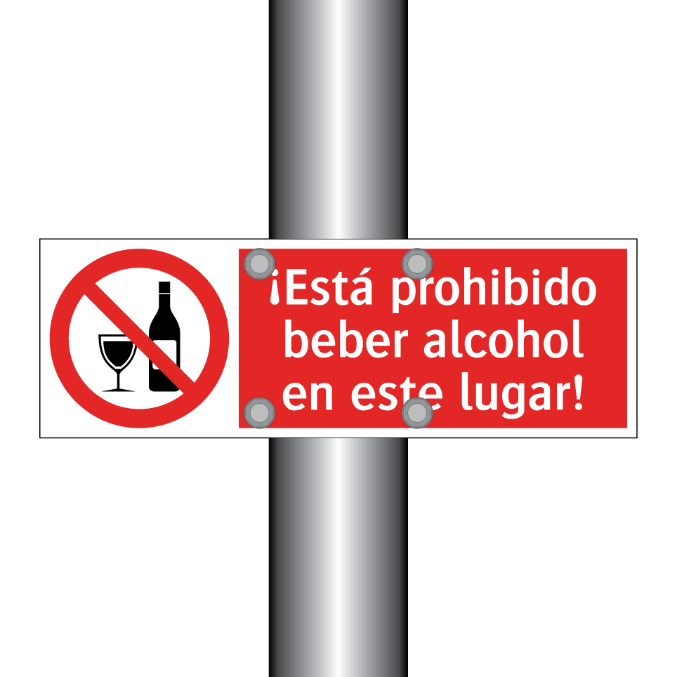 ¡Está prohibido beber alcohol en este lugar!