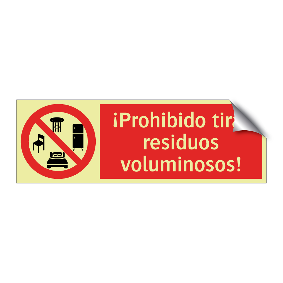 ¡Prohibido tirar residuos voluminosos!