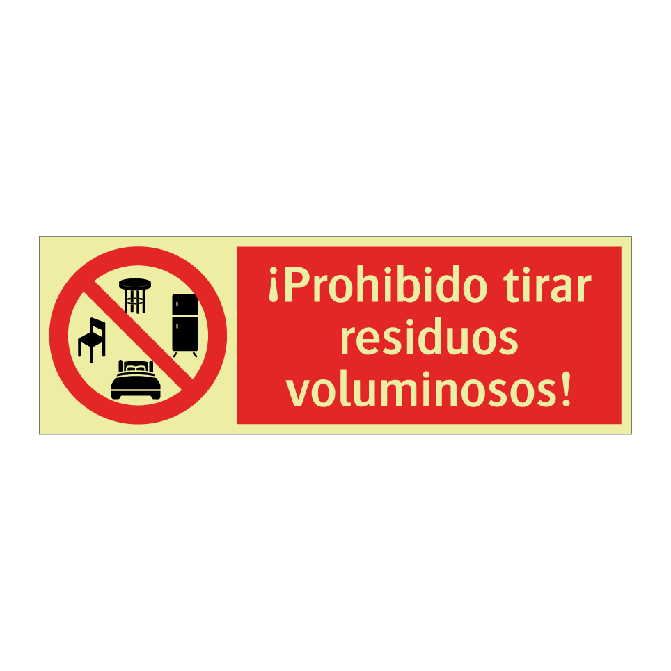 ¡Prohibido tirar residuos voluminosos!