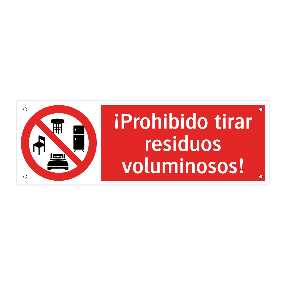 ¡Prohibido tirar residuos voluminosos!