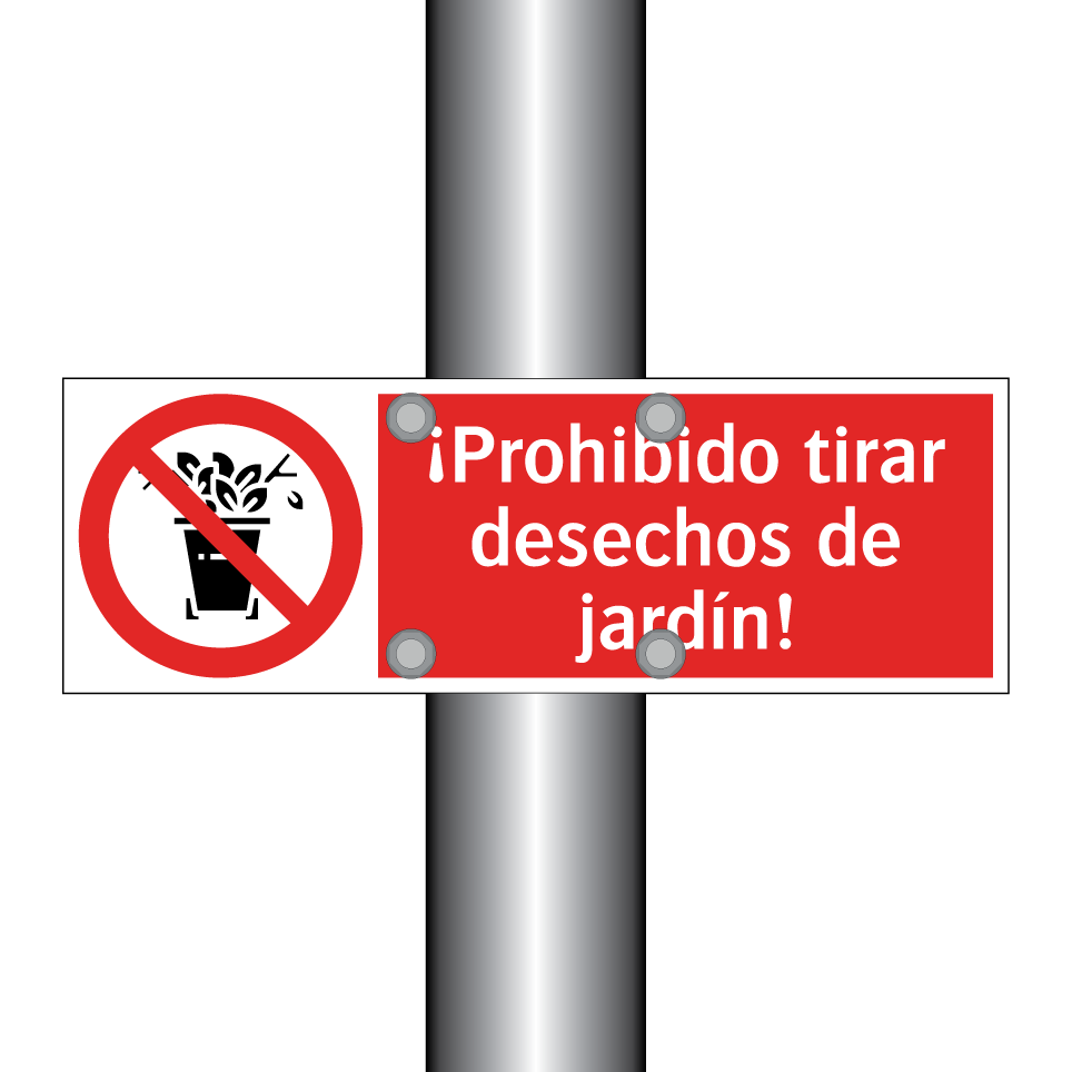 ¡Prohibido tirar desechos de jardín!