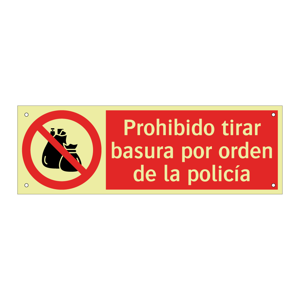 Prohibido tirar basura por orden de la policía