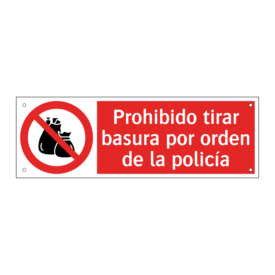 Prohibido tirar basura por orden de la policía
