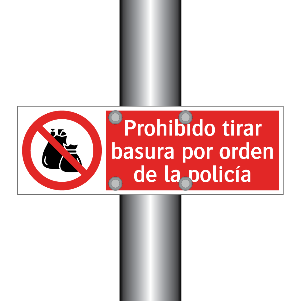 Prohibido tirar basura por orden de la policía