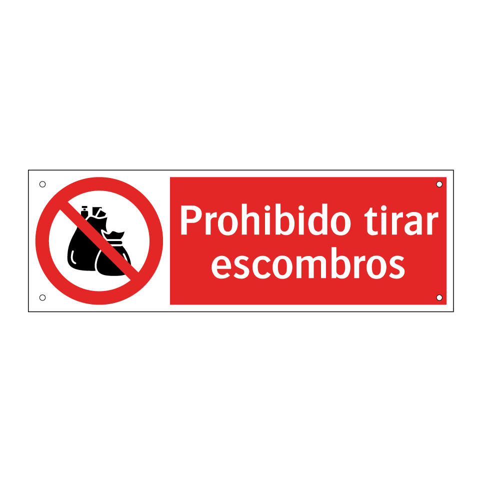 Prohibido tirar escombros