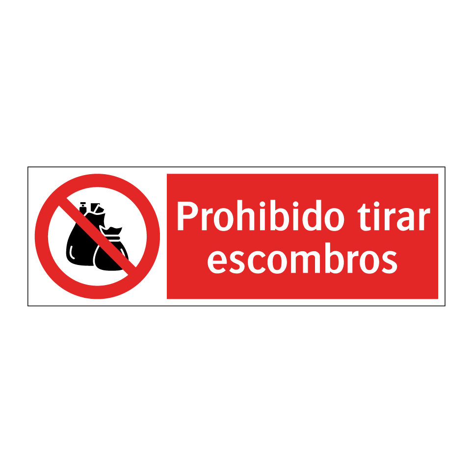 Prohibido tirar escombros