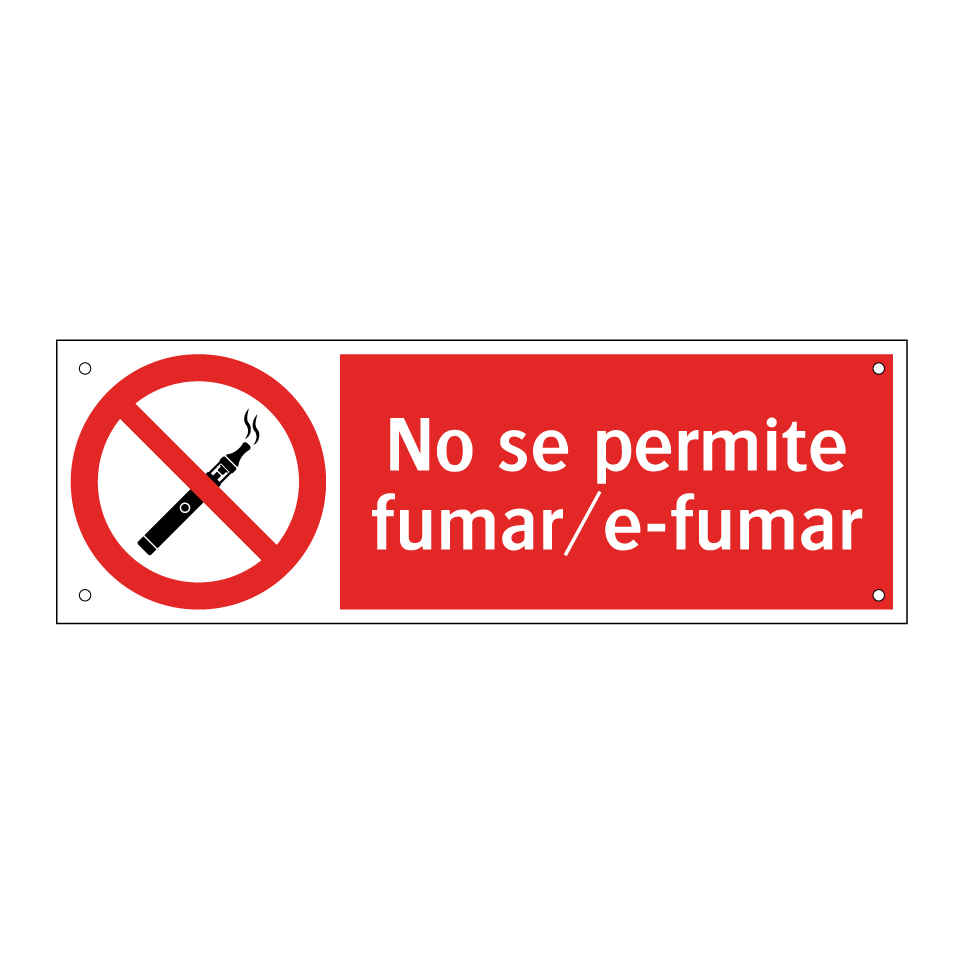 No se permite fumar/e-fumar