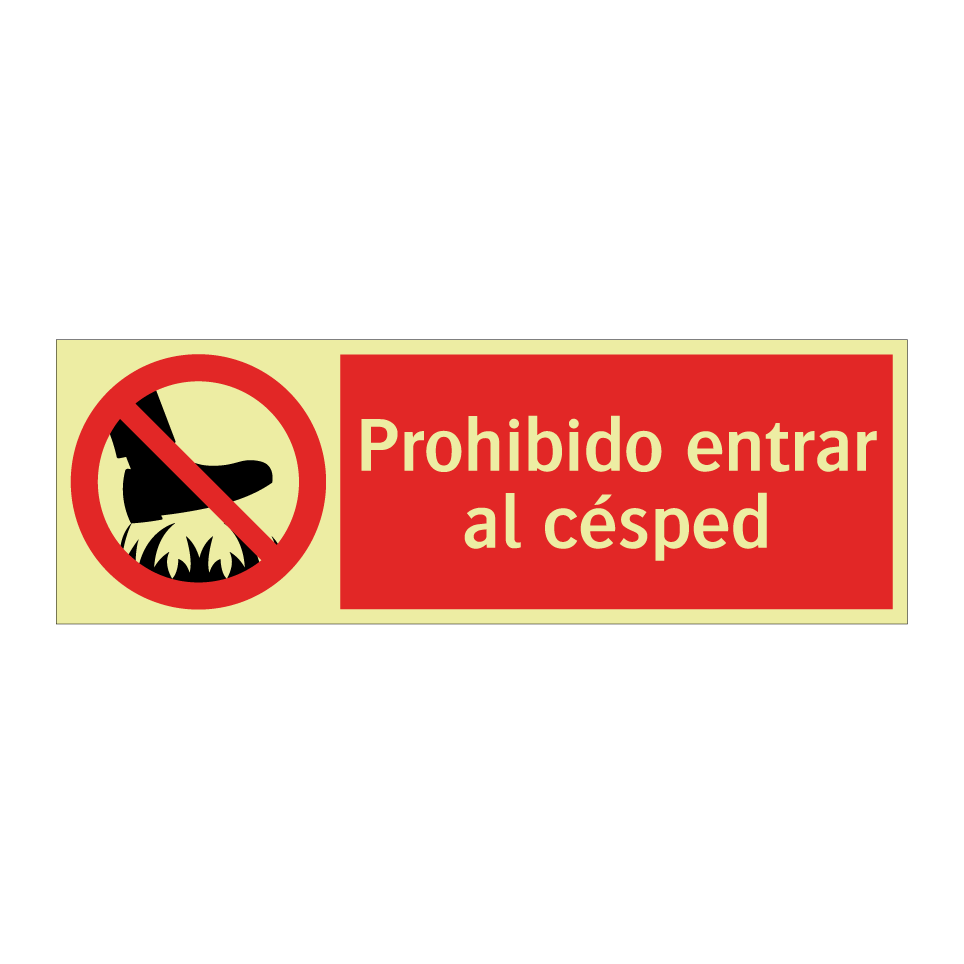 Prohibido entrar al césped