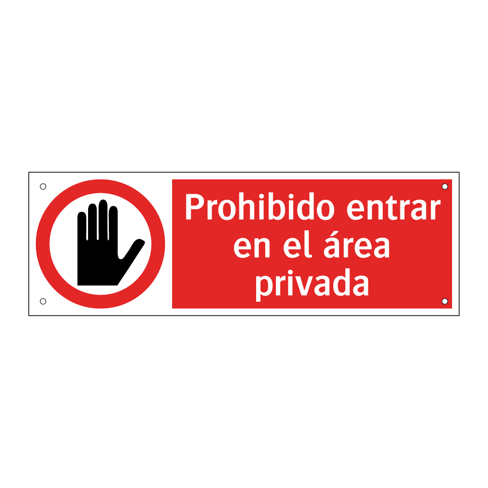 Prohibido entrar en el área privada