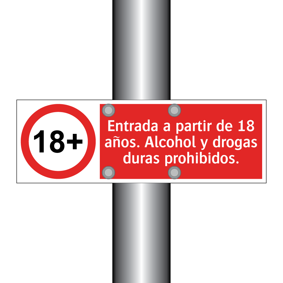 Entrada a partir de 18 años. Alcohol y drogas duras prohibidos.