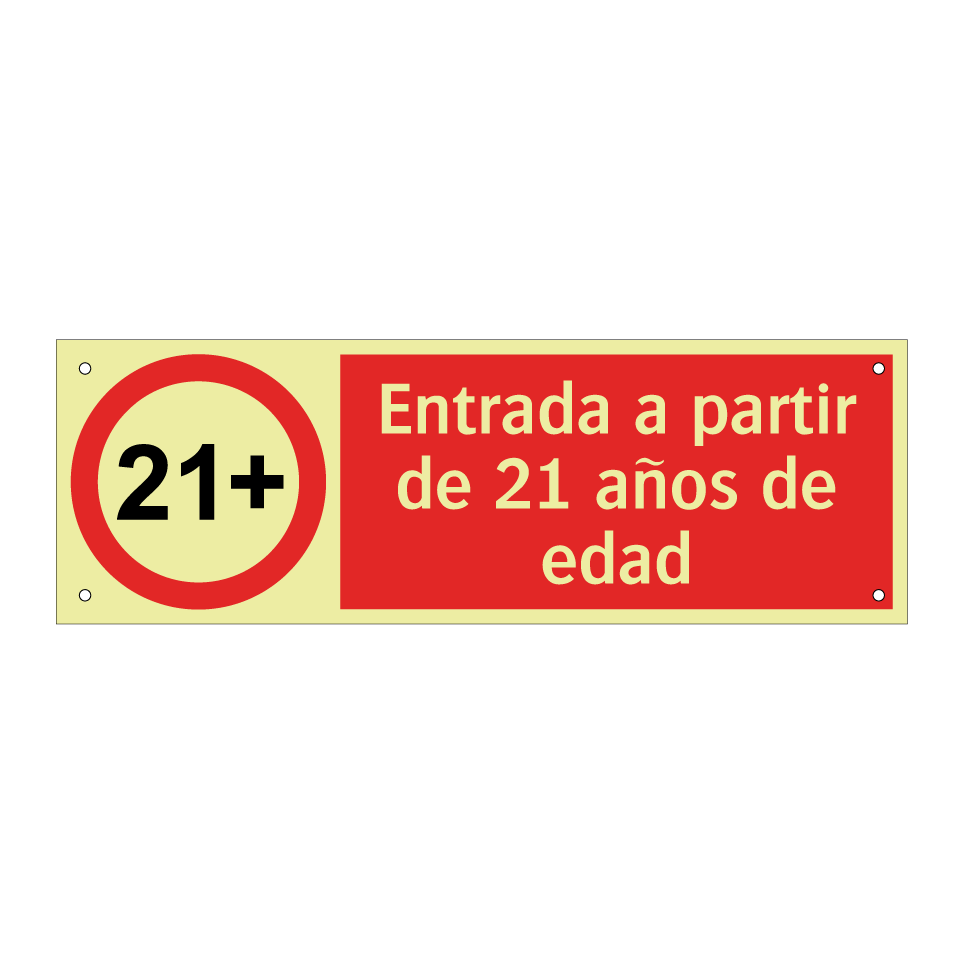 Entrada a partir de 21 años de edad