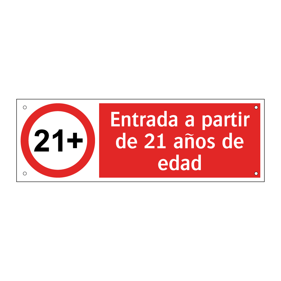 Entrada a partir de 21 años de edad