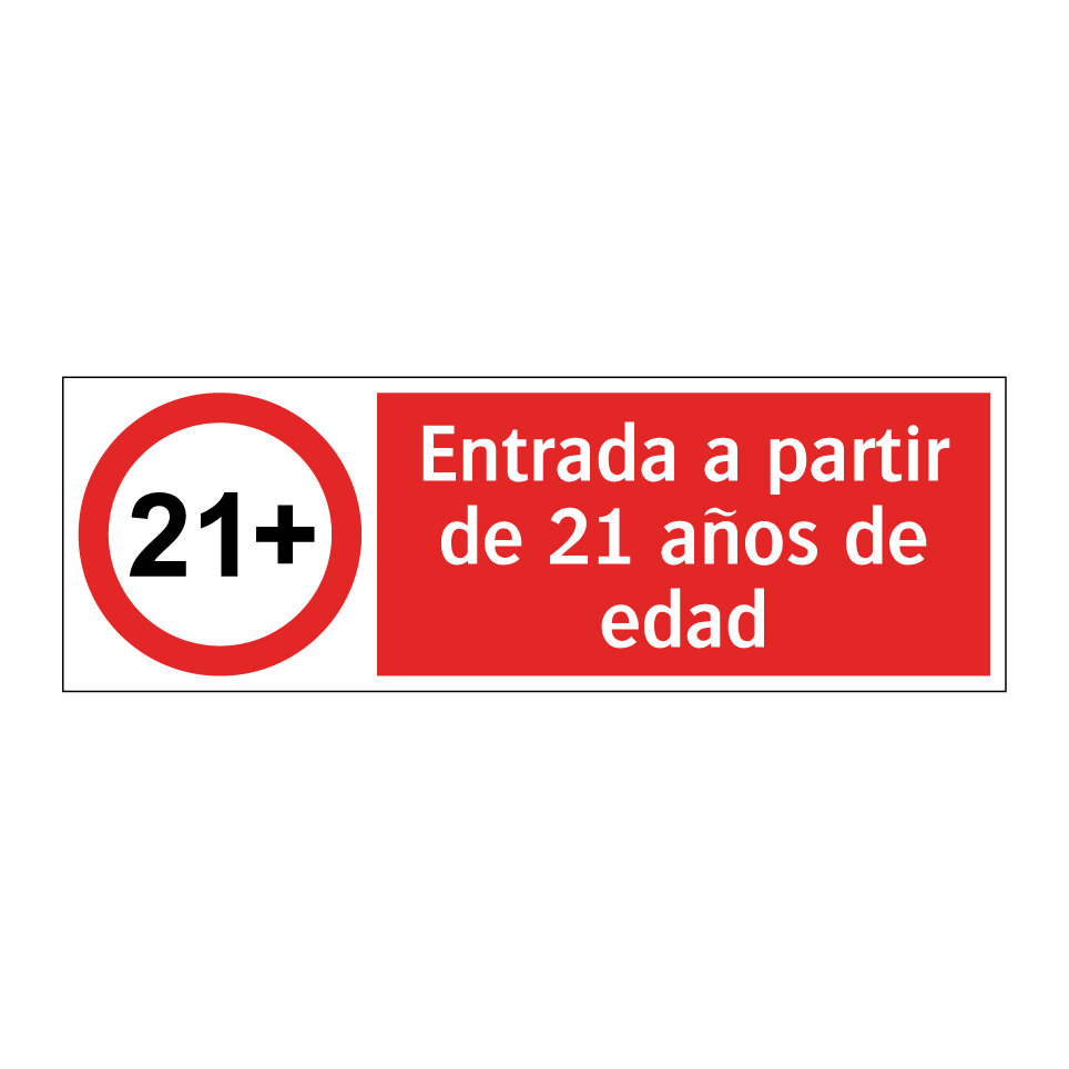 Entrada a partir de 21 años de edad