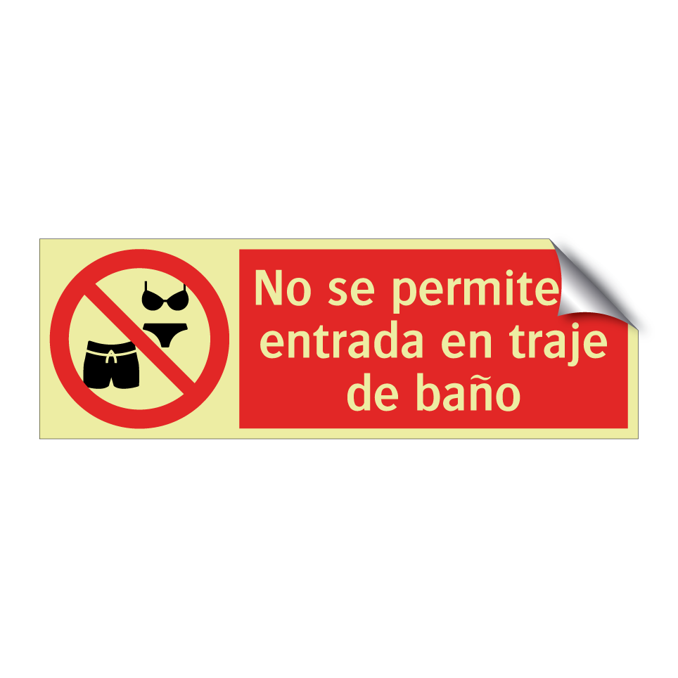 No se permite la entrada en traje de baño