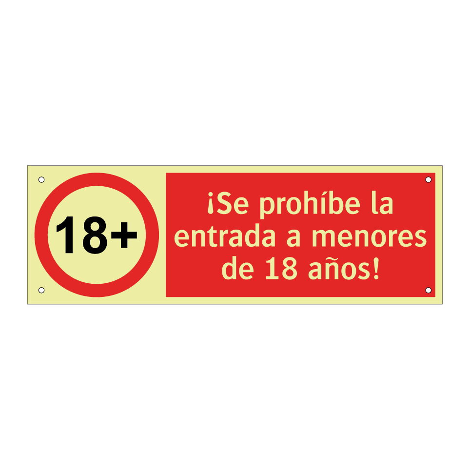 ¡Se prohíbe la entrada a menores de 18 años!