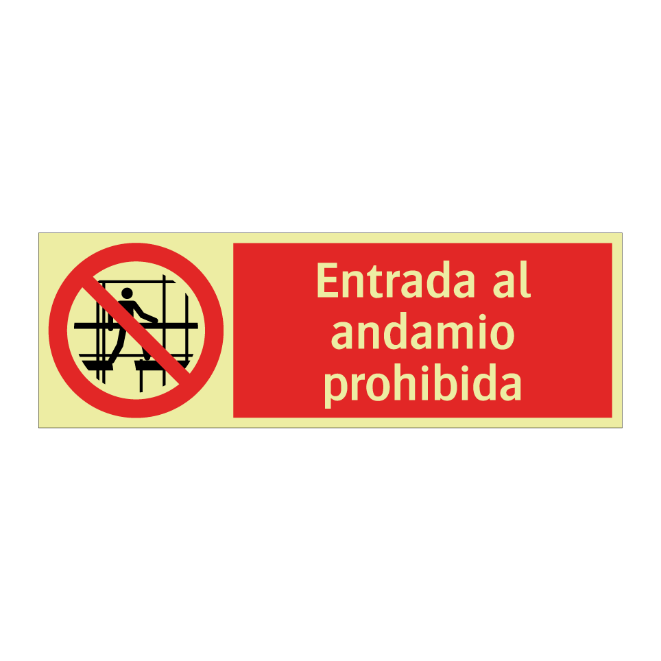 Entrada al andamio prohibida