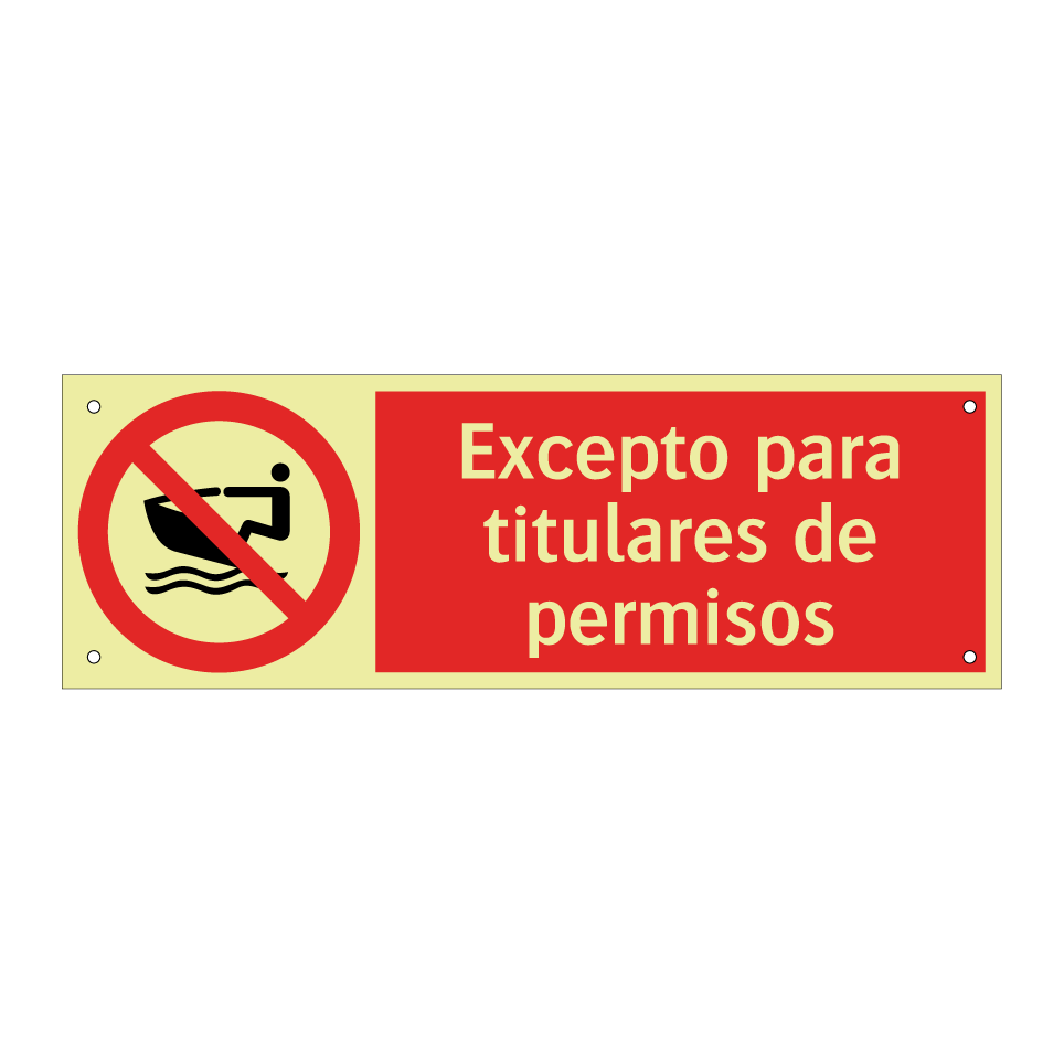 Excepto para titulares de permisos