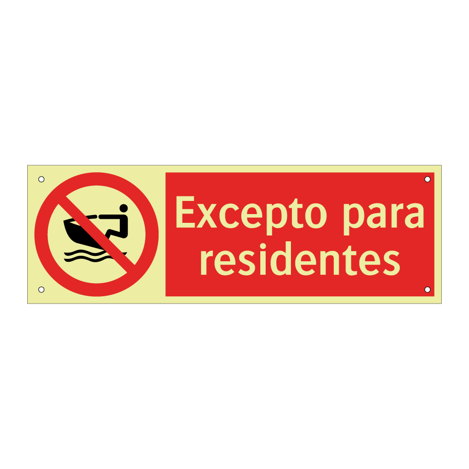 Excepto para residentes