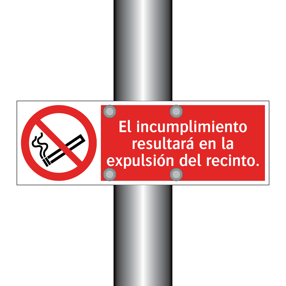 El incumplimiento resultará en la expulsión del recinto.