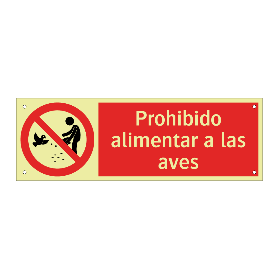 Prohibido alimentar a las aves