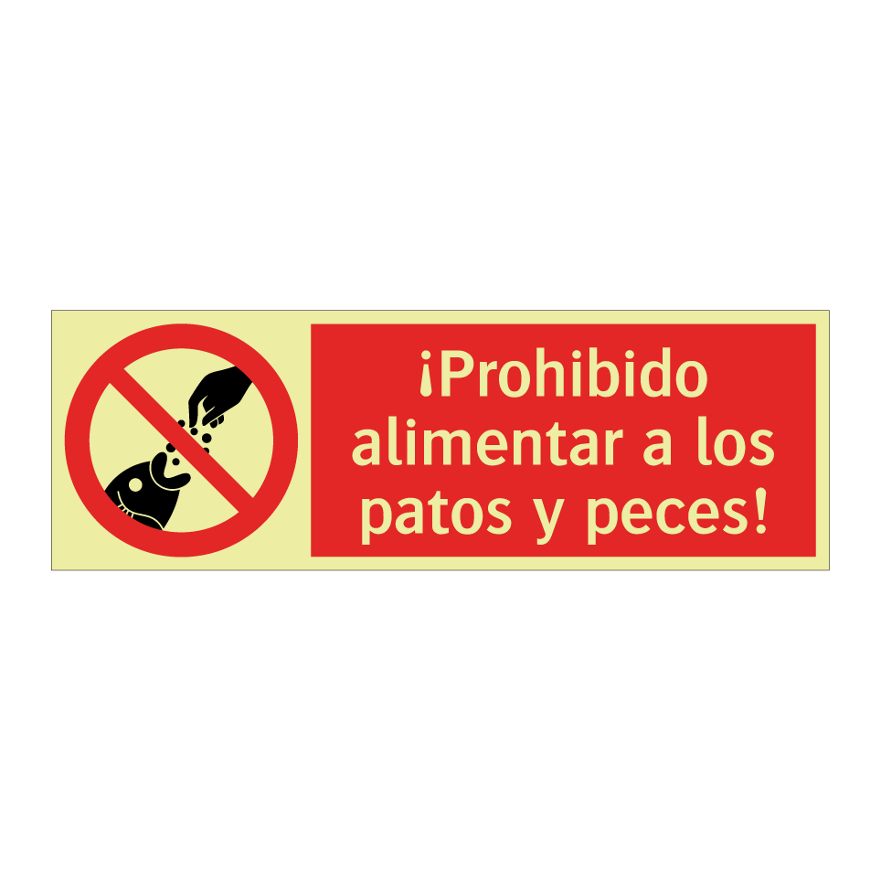 ¡Prohibido alimentar a los patos y peces!