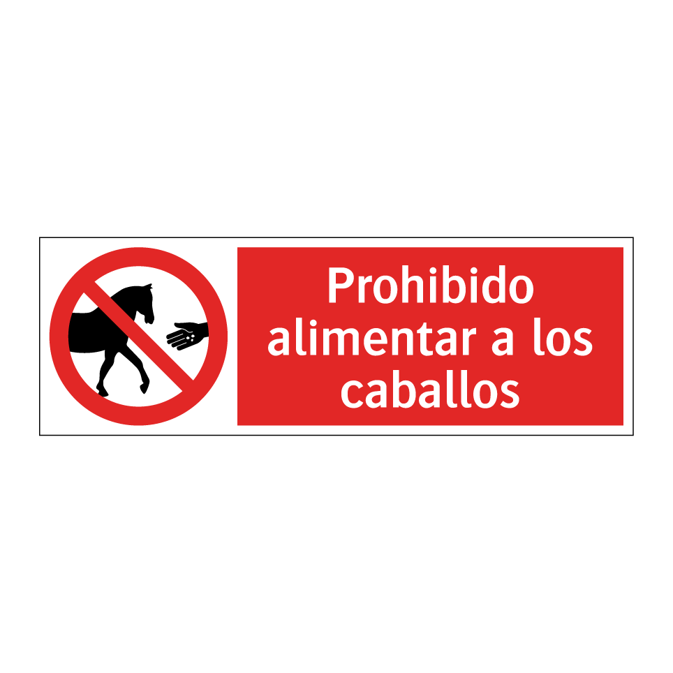 Prohibido alimentar a los caballos