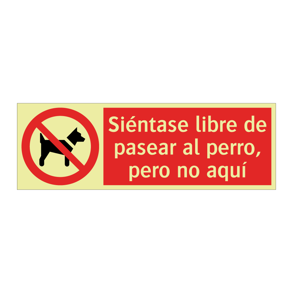Siéntase libre de pasear al perro, pero no aquí