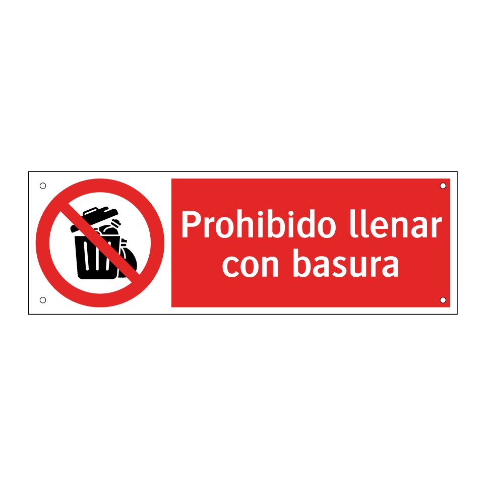 Prohibido llenar con basura