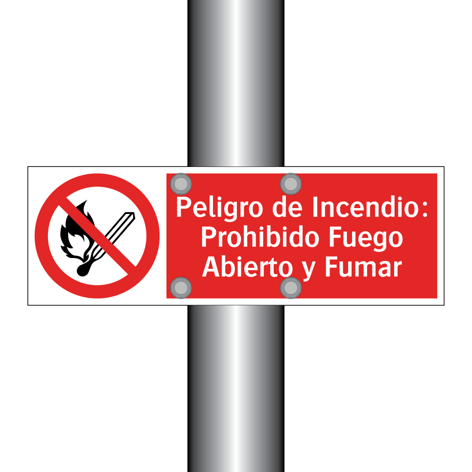 Peligro de Incendio: Prohibido Fuego Abierto y Fumar