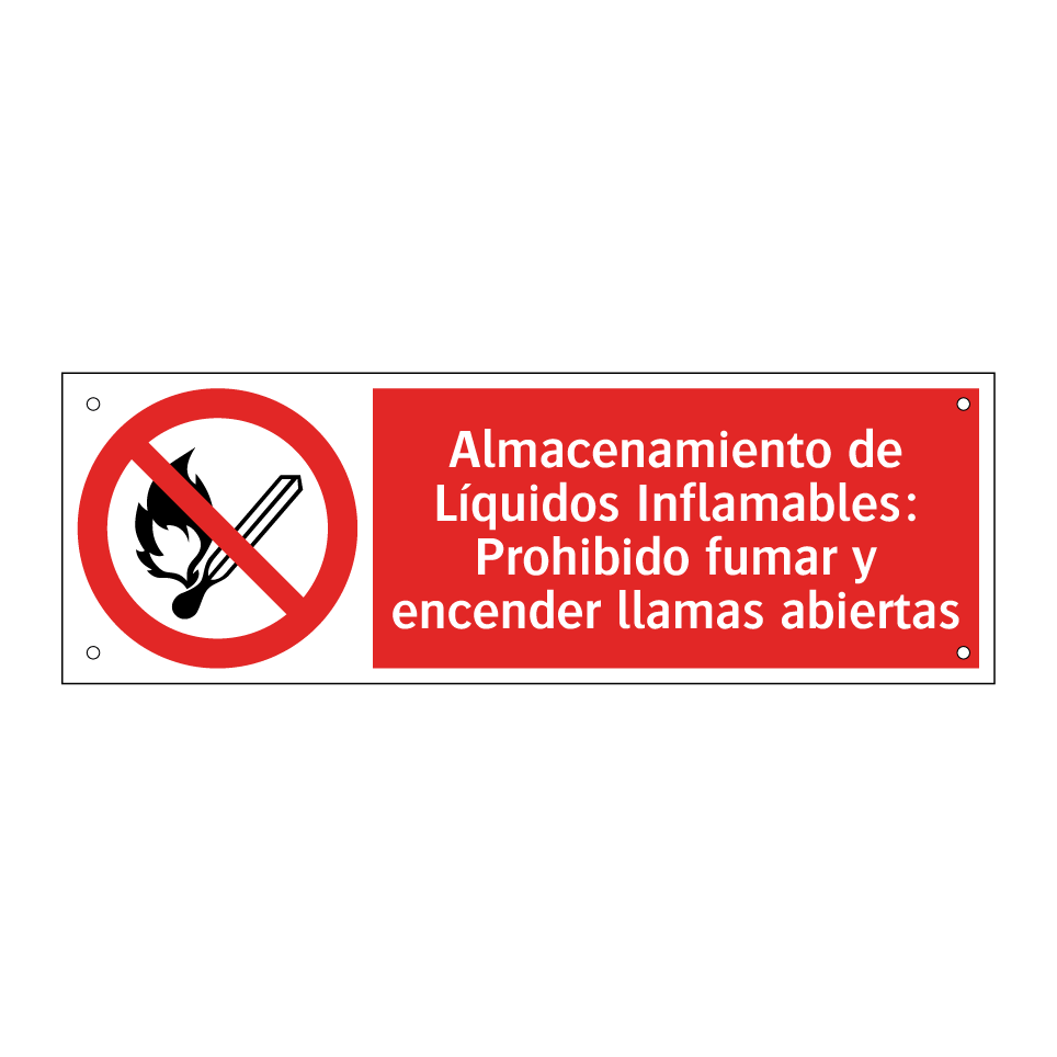 Almacenamiento de Líquidos Inflamables: Prohibido fumar y encender llamas abiertas