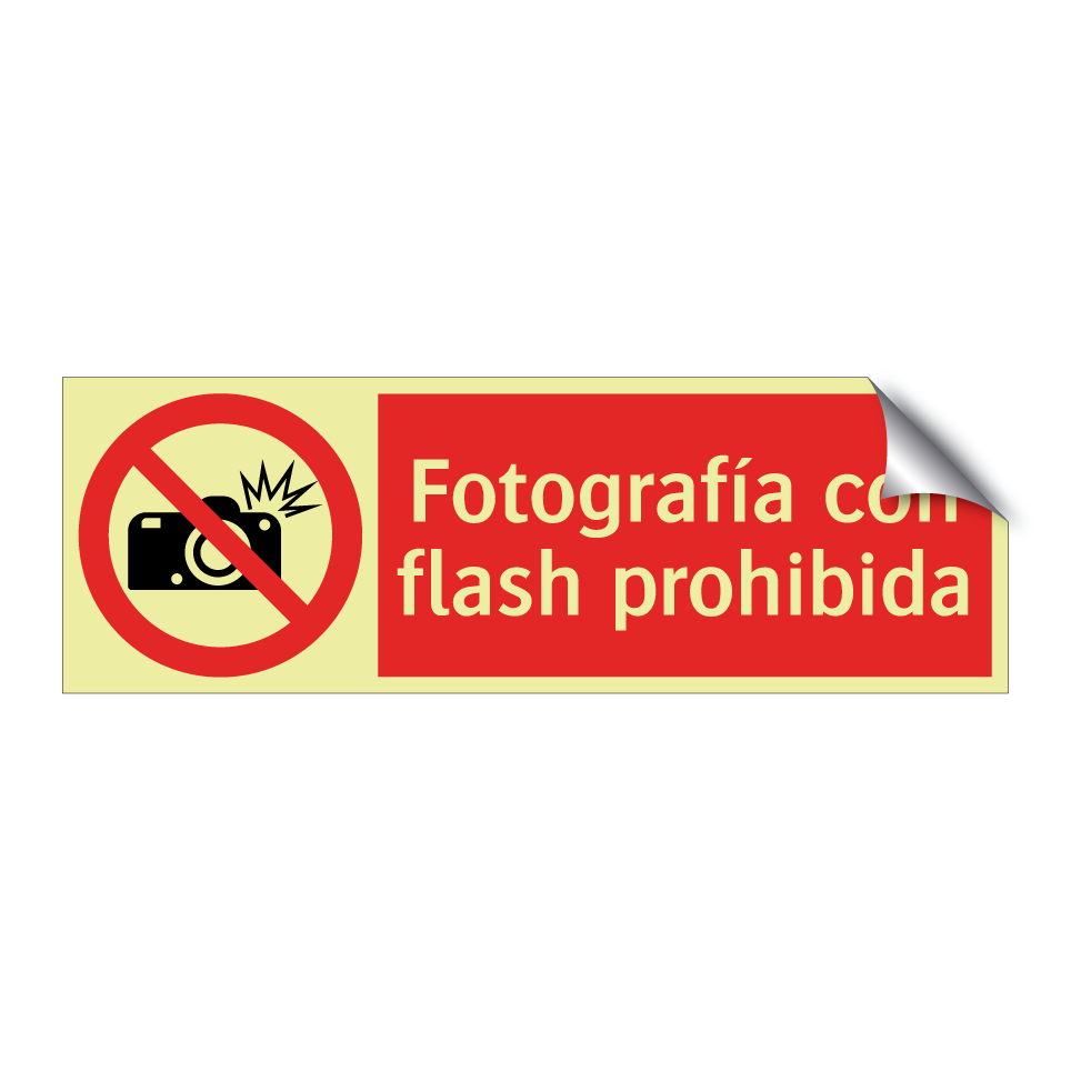 Fotografía con flash prohibida