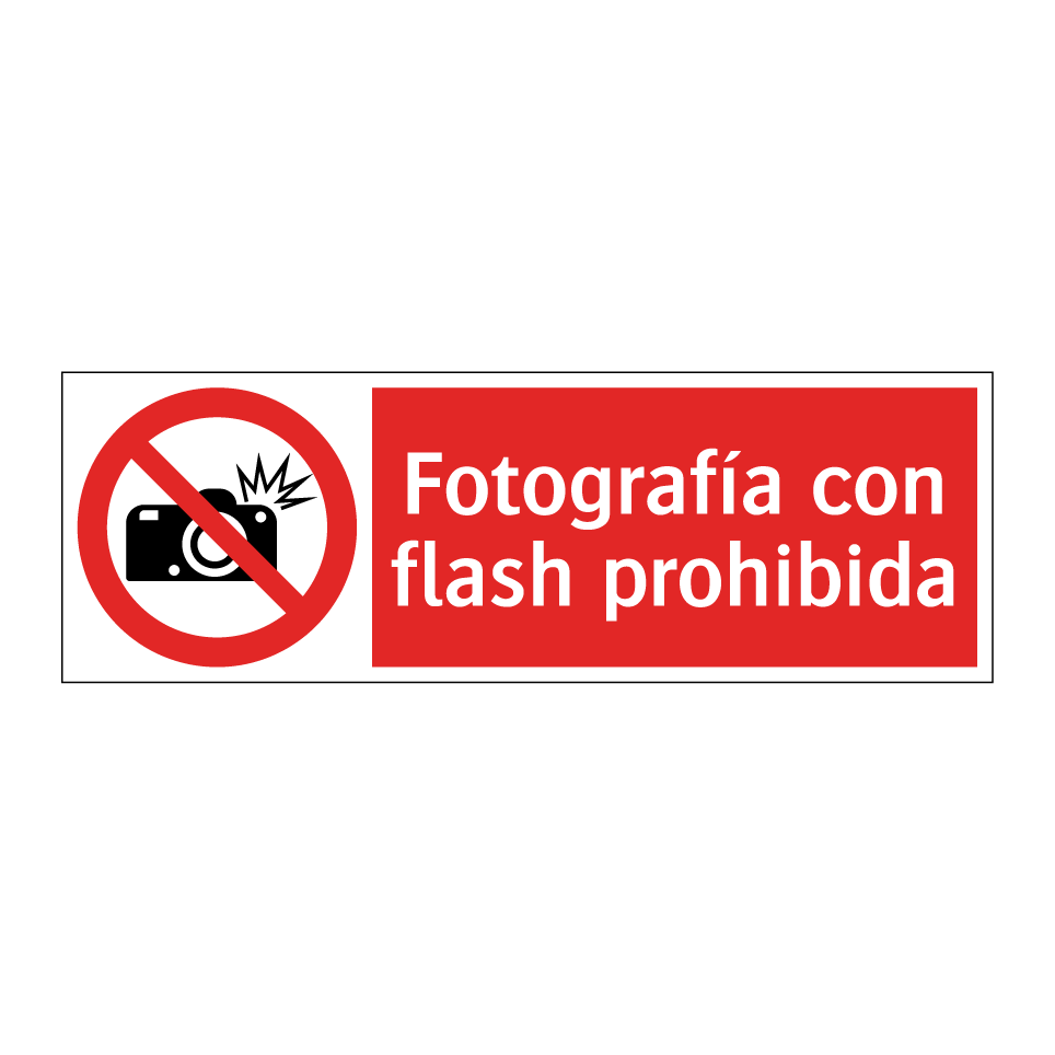 Fotografía con flash prohibida