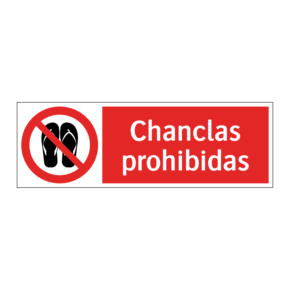 Chanclas prohibidas