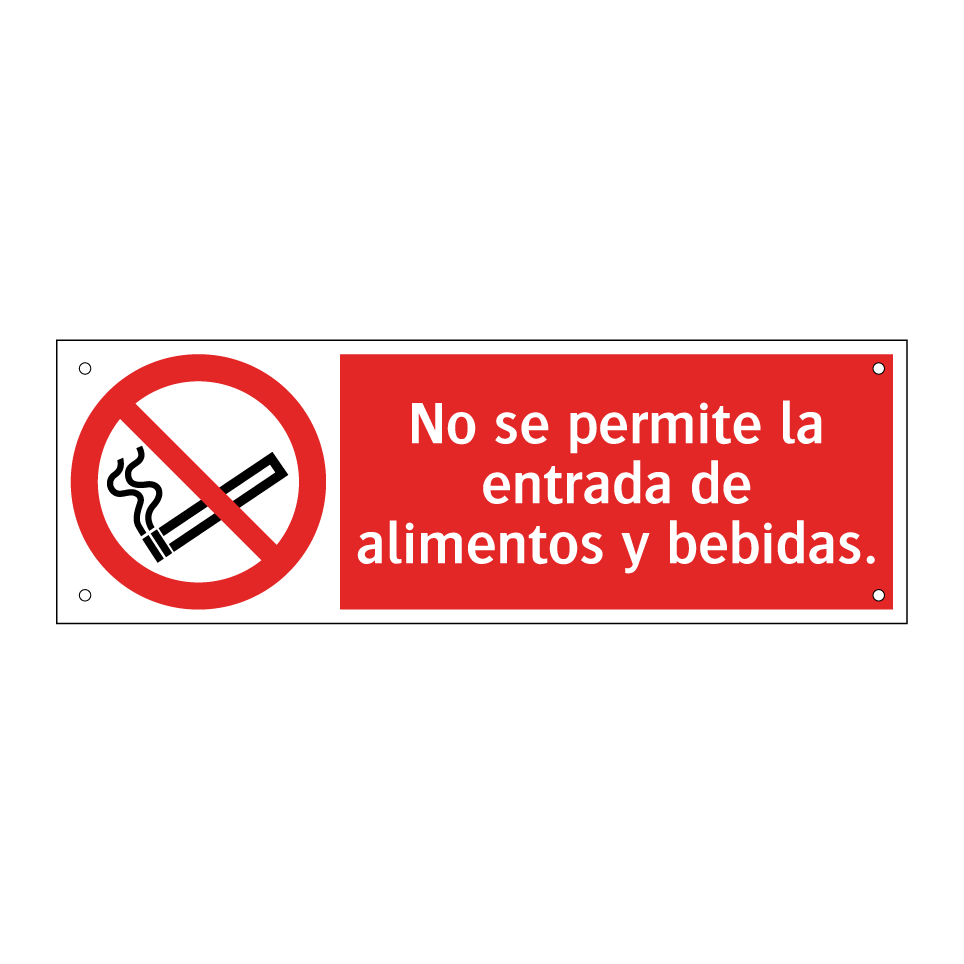 No se permite la entrada de alimentos y bebidas.