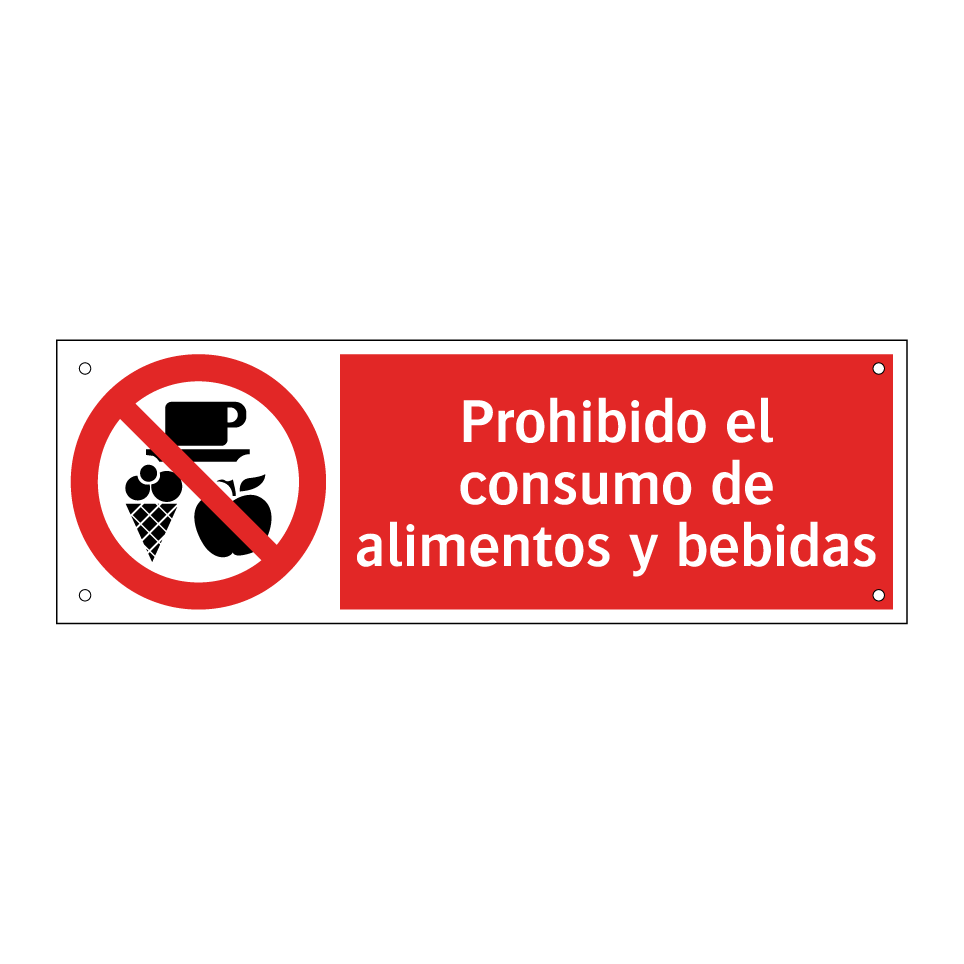 Prohibido el consumo de alimentos y bebidas