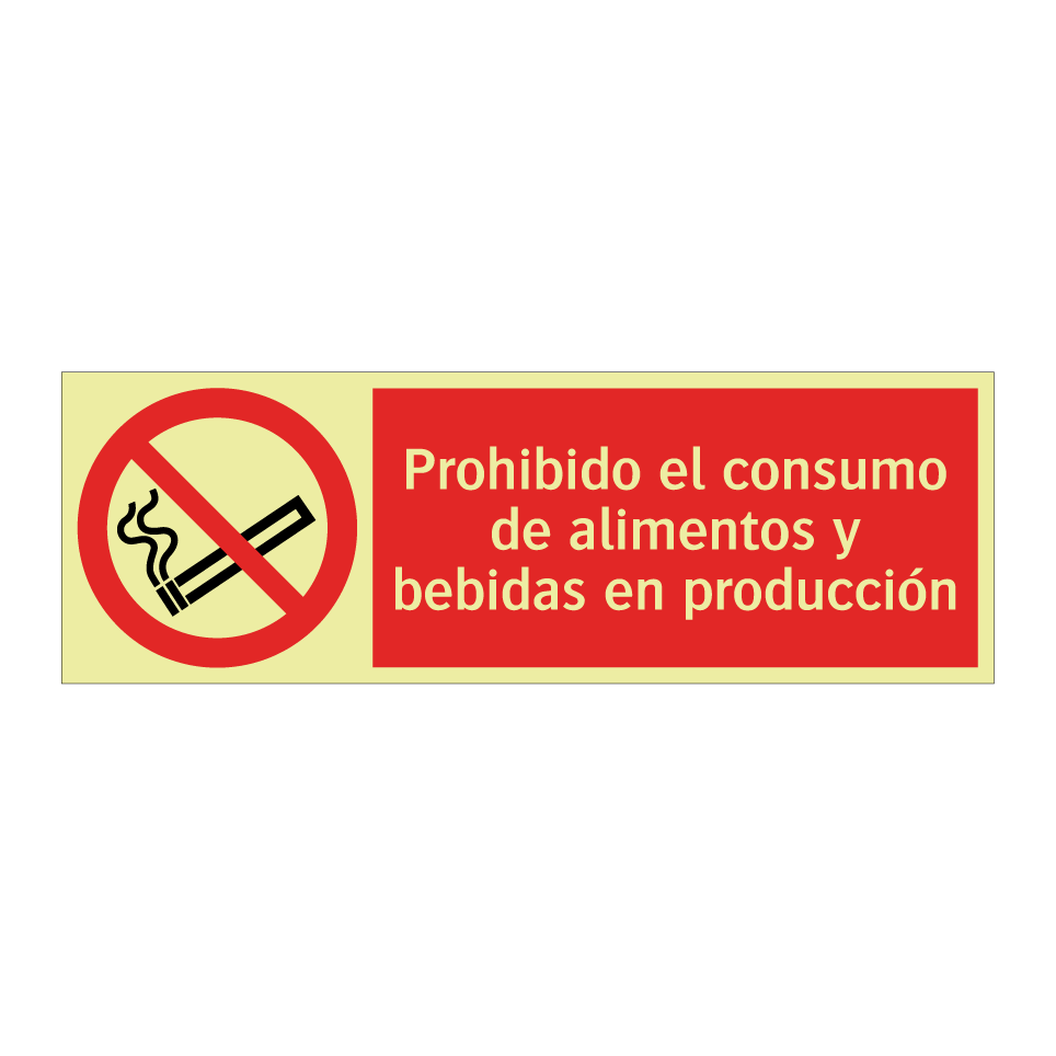 Prohibido el consumo de alimentos y bebidas en producción