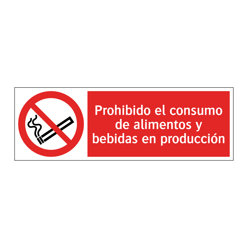 Prohibido el consumo de alimentos y bebidas en producción