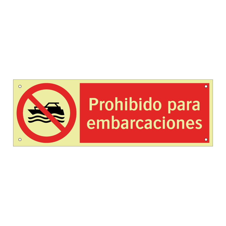 Prohibido para embarcaciones